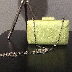 Yellow Circus Chain Clutch Bag